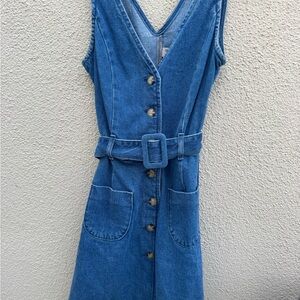 ASOS Blue Denim Midi Dress